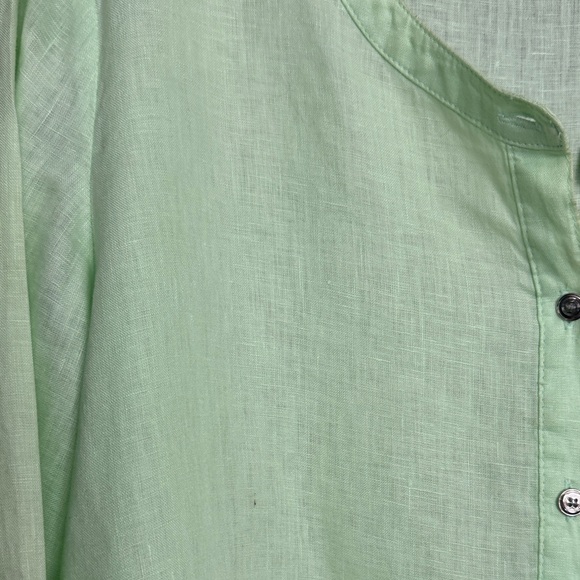 Cato Light Green Button-Down Blouse - Picture 4 of 4